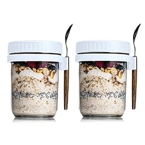 Xigugo Overnight Oats Jars With Lid And Spoon