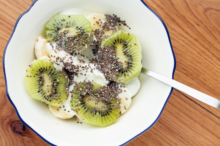 Yogurt Recipe - Kiwi Banana Yogurt with Chia Seeds