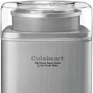 Ice Cream And Frozen Yogurt Maker By Cuisinart, 2-QT Capacity With Double-Insulated Bowl